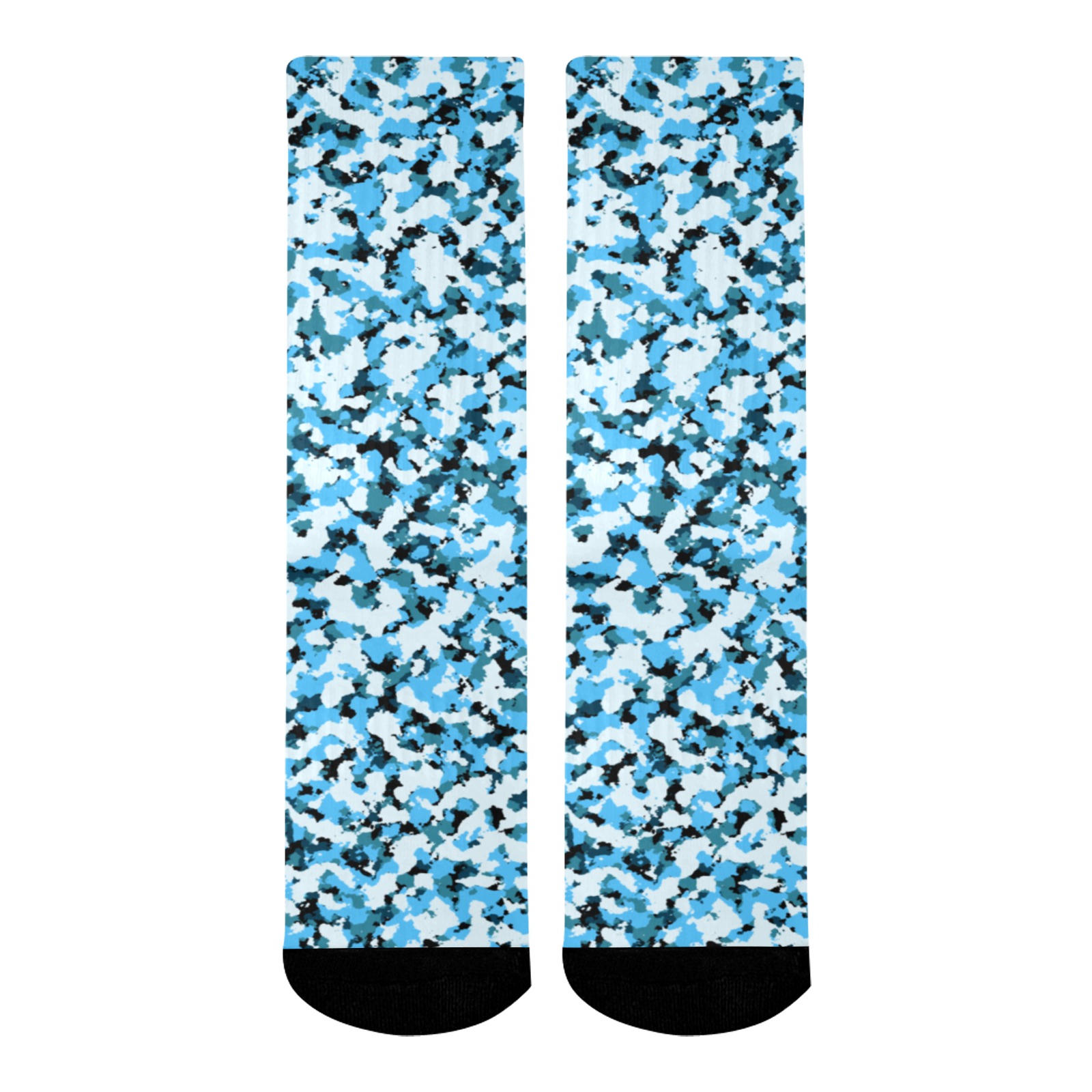 FridayBlue(8) Mid-Calf Socks (Black Sole)