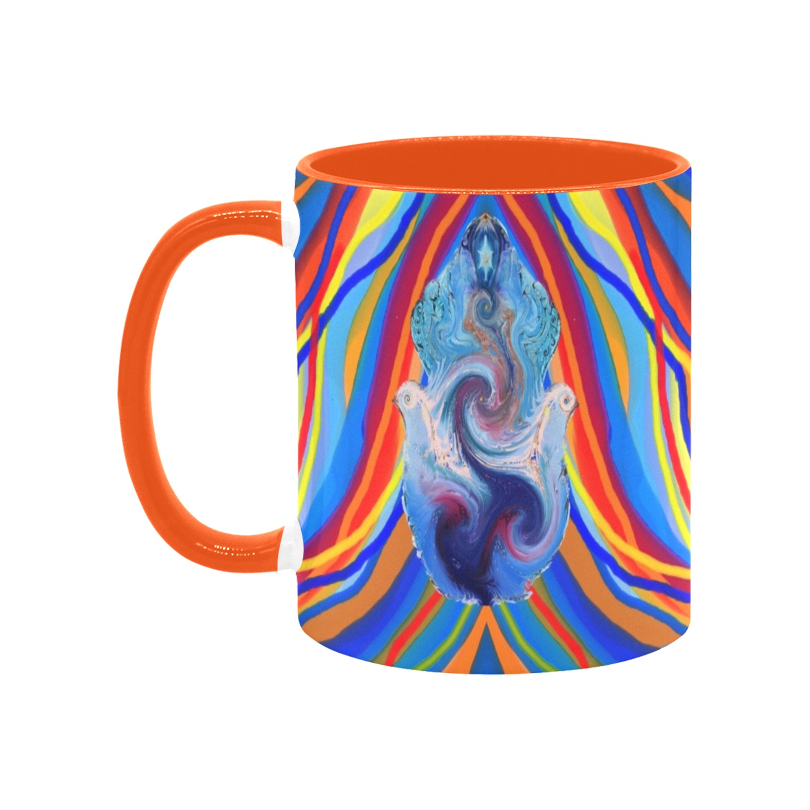 energy 2-hamsa 2 Custom Inner Color Mug (11oz)