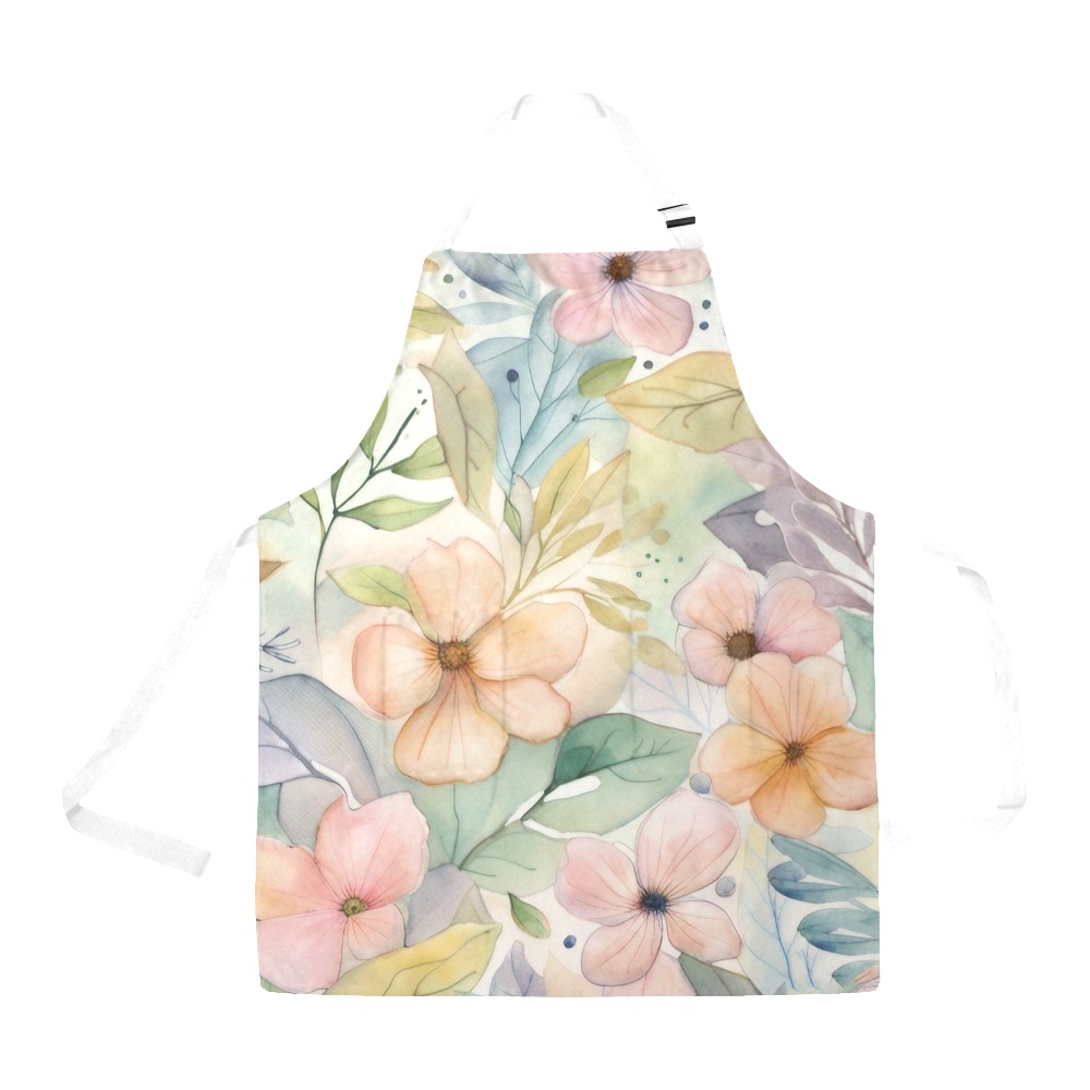 Watercolor Floral 1 All Over Print Apron