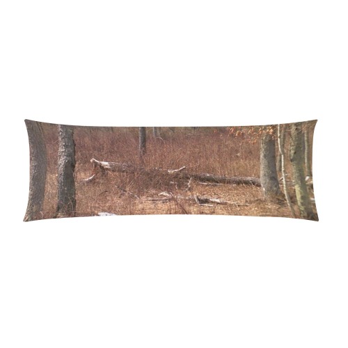 Falling tree in the woods Custom Zippered Pillow Case 21"x60"(Two Sides)