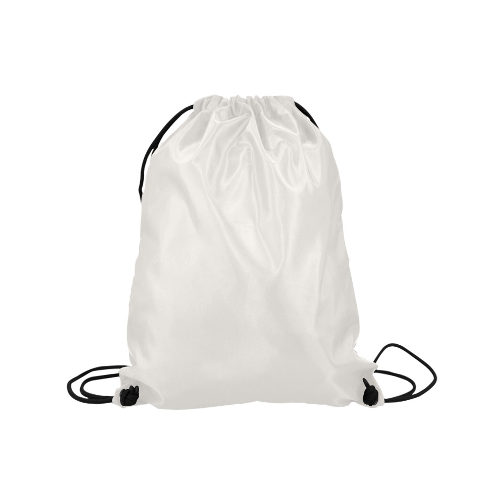 White Alyssum Medium Drawstring Bag Model 1604 (Twin Sides) 13.8"(W) * 18.1"(H)