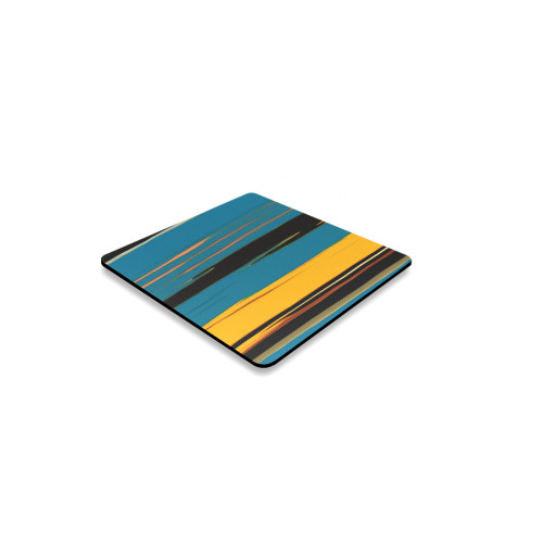 Black Turquoise And Orange Go! Abstract Art Square Coaster