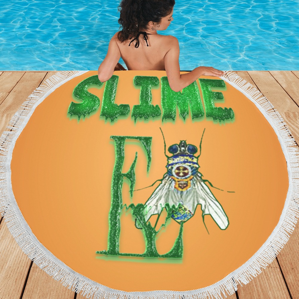 Slime Collectable Fly Circular Beach Shawl 59"x 59"