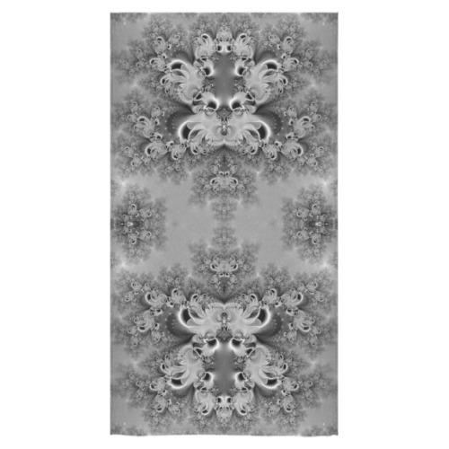 Cloudy Day in the Garden Frost Fractal Bath Towel 30"x56"