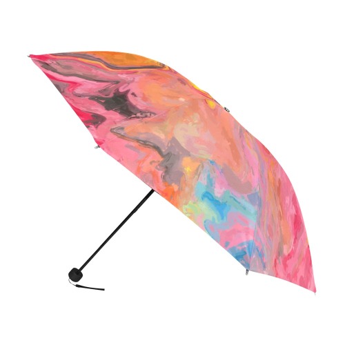 Rainbow Abstract Watercolor Anti-UV Foldable Umbrella (U08)
