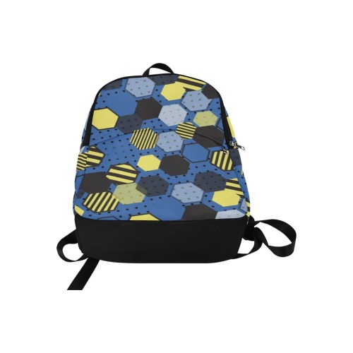 Honeycomb - Blue Fabric Backpack for Adult (Model 1659)