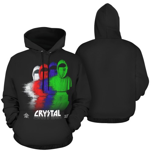 CRYSTAL text merch All Over Print Hoodie for Men (USA Size) (Model H13)