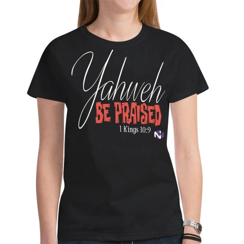 BLK yAH bE pRAiSED TEE WOMEN New All Over Print T-shirt for Women (Model T45)