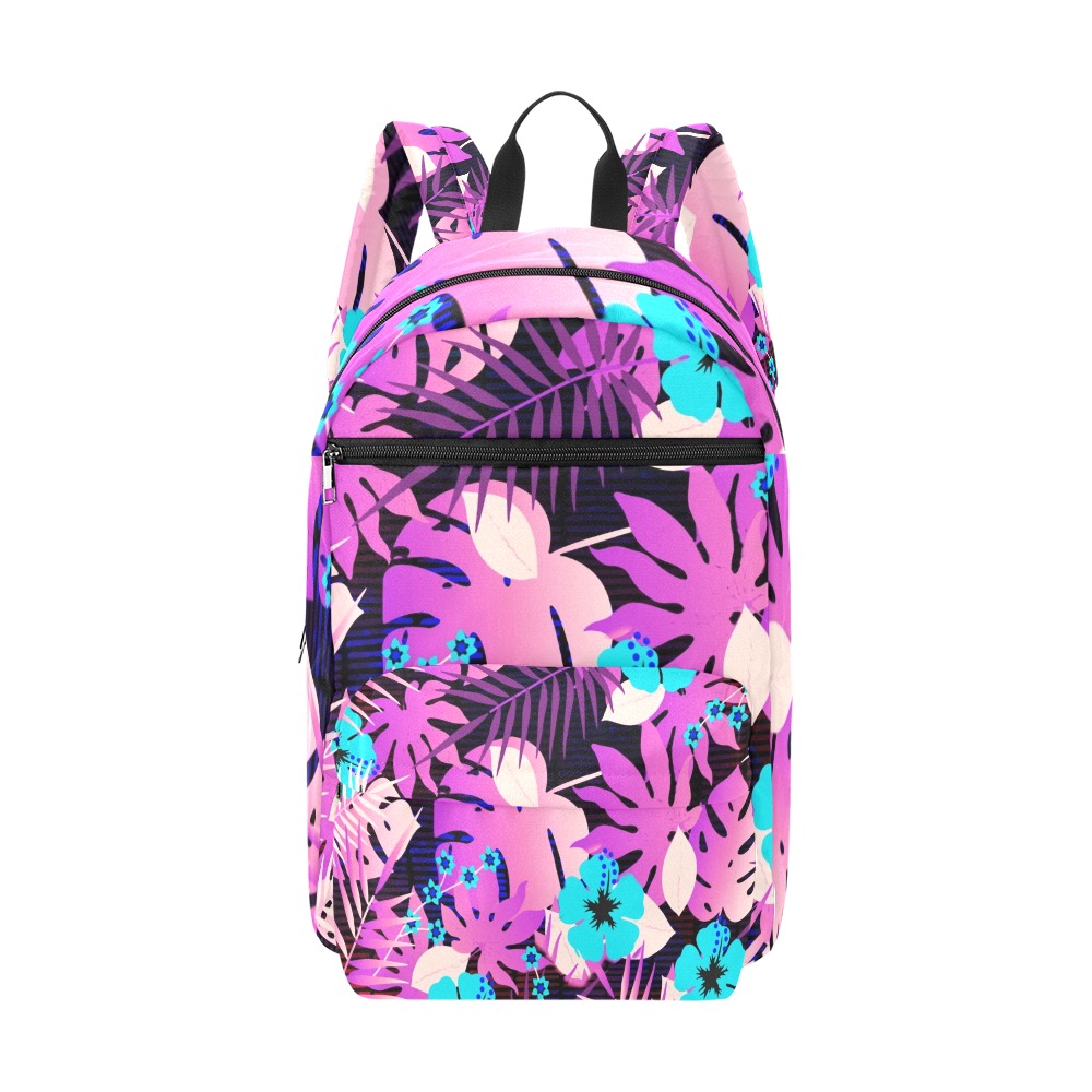 GROOVY FUNK THING FLORAL PURPLE Large Capacity Travel Backpack (Model 1691)