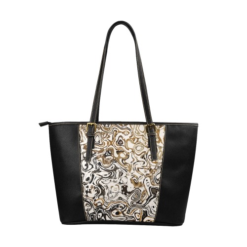 Marble Bronze Leather Tote Bag/Large (Model 1640)