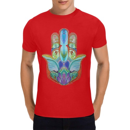 hamsa 1 Men's T-Shirt in USA Size (Front Printing Only)