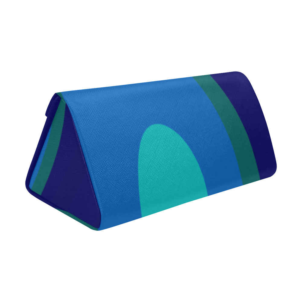 Dimensional Blue Abstract 915 Custom Foldable Glasses Case