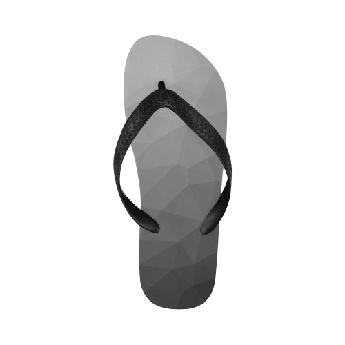 Grey Gradient Geometric Mesh Pattern Flip Flops for Men/Women (Model 040)