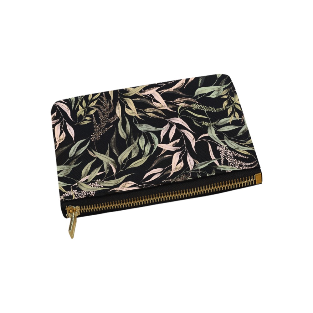 Dark Forest leaves dramatic Carry-All Pouch 9.5''x6''
