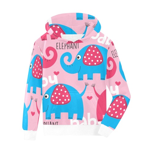 Colorful Elephant kids hoodie Kids' All Over Print Hoodie (Model H38)