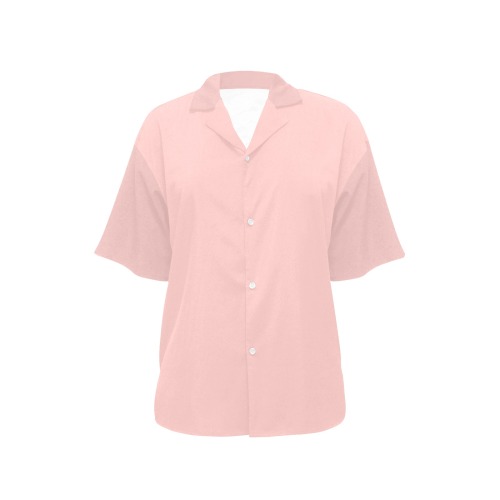 Gossamer Pink All Over Print Hawaiian Shirt for Women (Model T58)