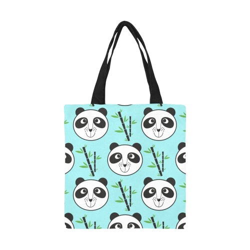 Panda and Bamboo Tote All Over Print Canvas Tote Bag/Small (Model 1697)