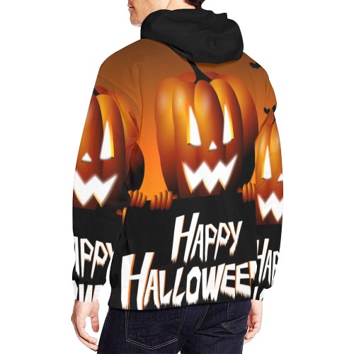 Halloween pumpkin All Over Print Hoodie for Men (USA Size) (Model H13)