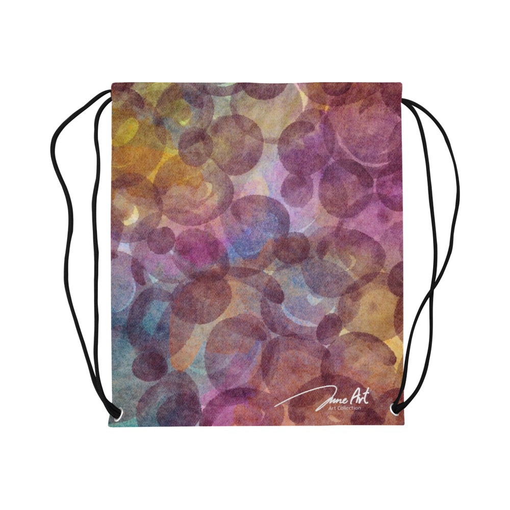 Watercolor effect Large Drawstring Bag Model 1604 (Twin Sides)  16.5"(W) * 19.3"(H)