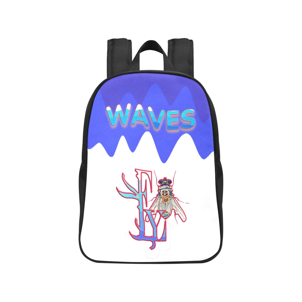 Waves Collectable  Fly Fabric School Backpack (Model 1682) (Medium)