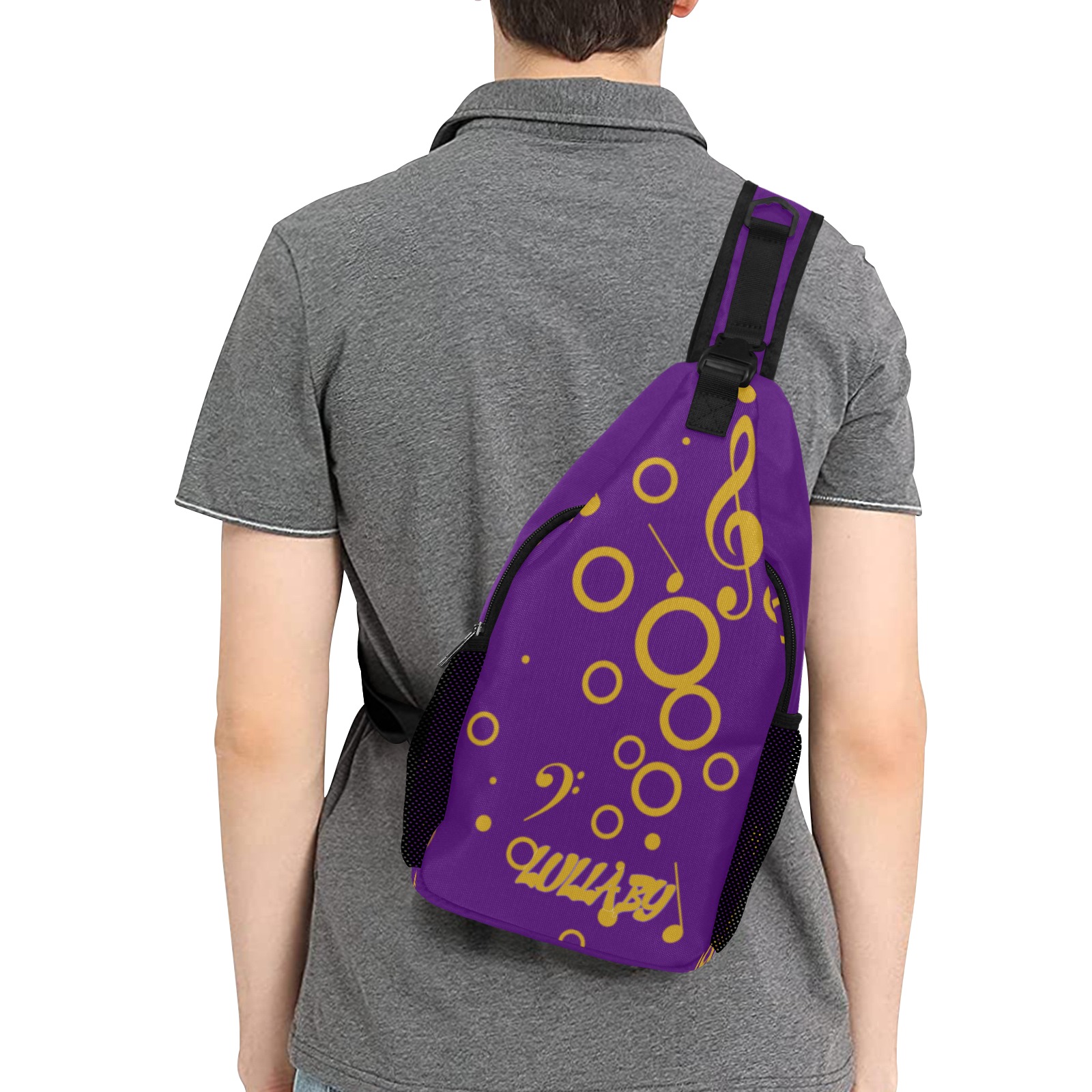 Lullaby Men Tote Purple Men's Casual Chest Bag (Model 1729)