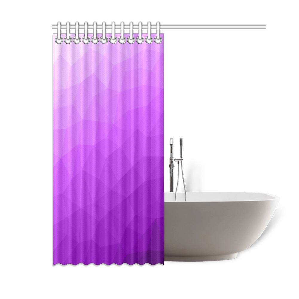 Purple gradient geometric mesh pattern Shower Curtain 60"x72"