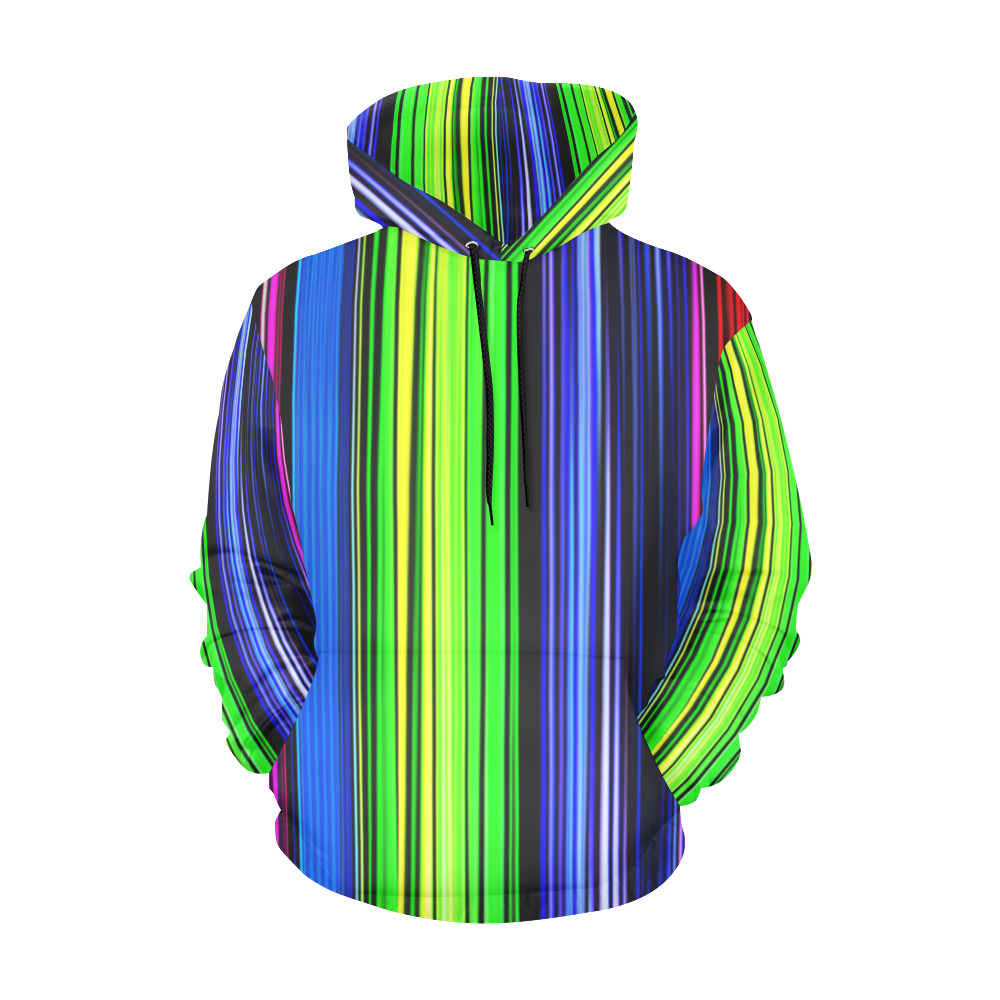 A Rainbow Of Stripes All Over Print Hoodie for Men (USA Size) (Model H13)
