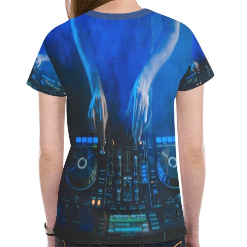 dj working under the blue light collectable fly New All Over Print T-shirt for Women (Model T45)
