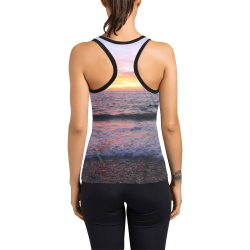 Tropical Sunset-Sea Ocean Women's Racerback Tank Top (Model T60)