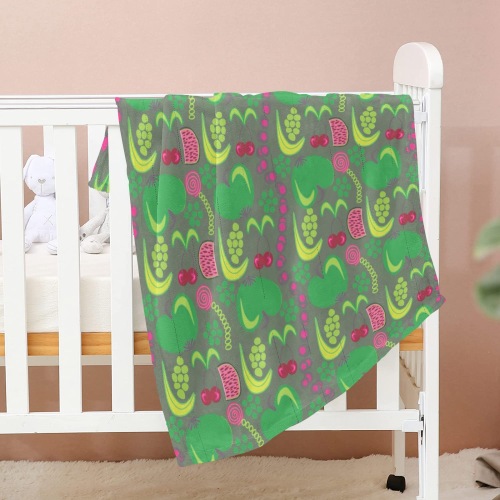 Green&Fruity Pattern Baby Blanket 40"x50"