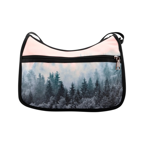 Forest in gray and pink Crossbody Bags (Model 1616)