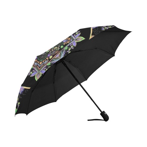 curls watercolor 4-yellowgreen Anti-UV Auto-Foldable Umbrella (U09)