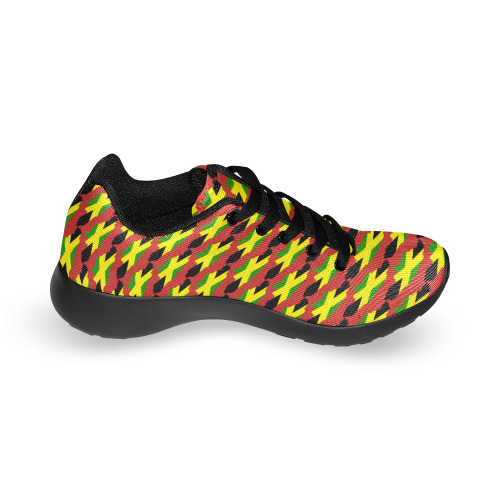 Jamaican Flag Maps Red Women’s Running Shoes (Model 020)