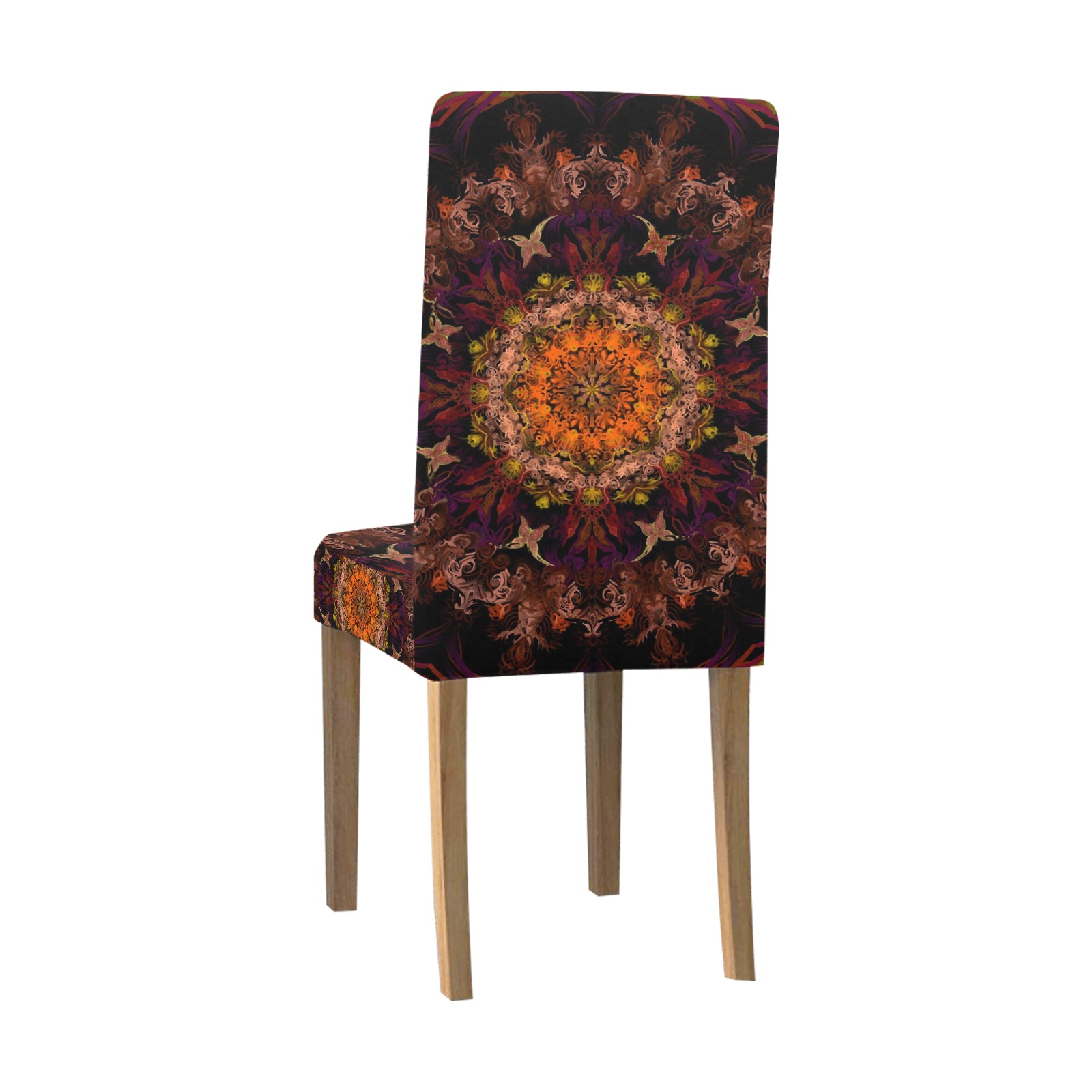 mandala light red red Chair Cover (Pack of 6)