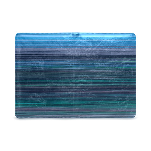 Abstract Blue Horizontal Stripes Custom NoteBook A5