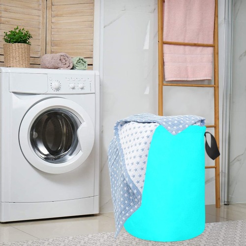 color aqua / cyan Laundry Bag (Small)