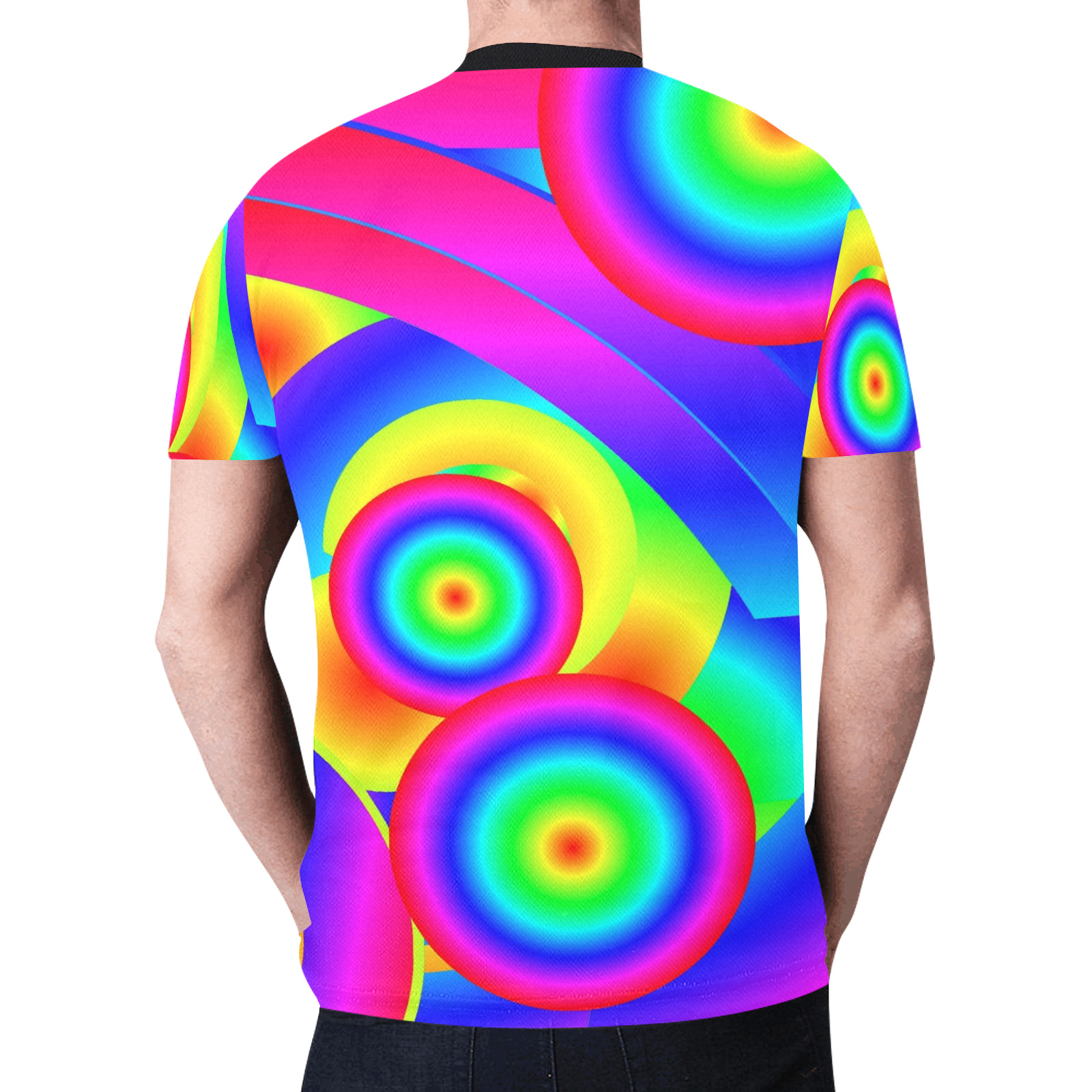Abstract Comet New All Over Print T-shirt for Men (Model T45)