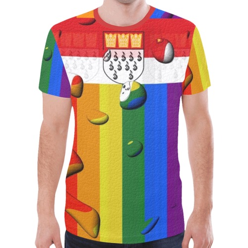 Cologne Pride Flag Pop Art by Nico Bielow New All Over Print T-shirt for Men (Model T45)
