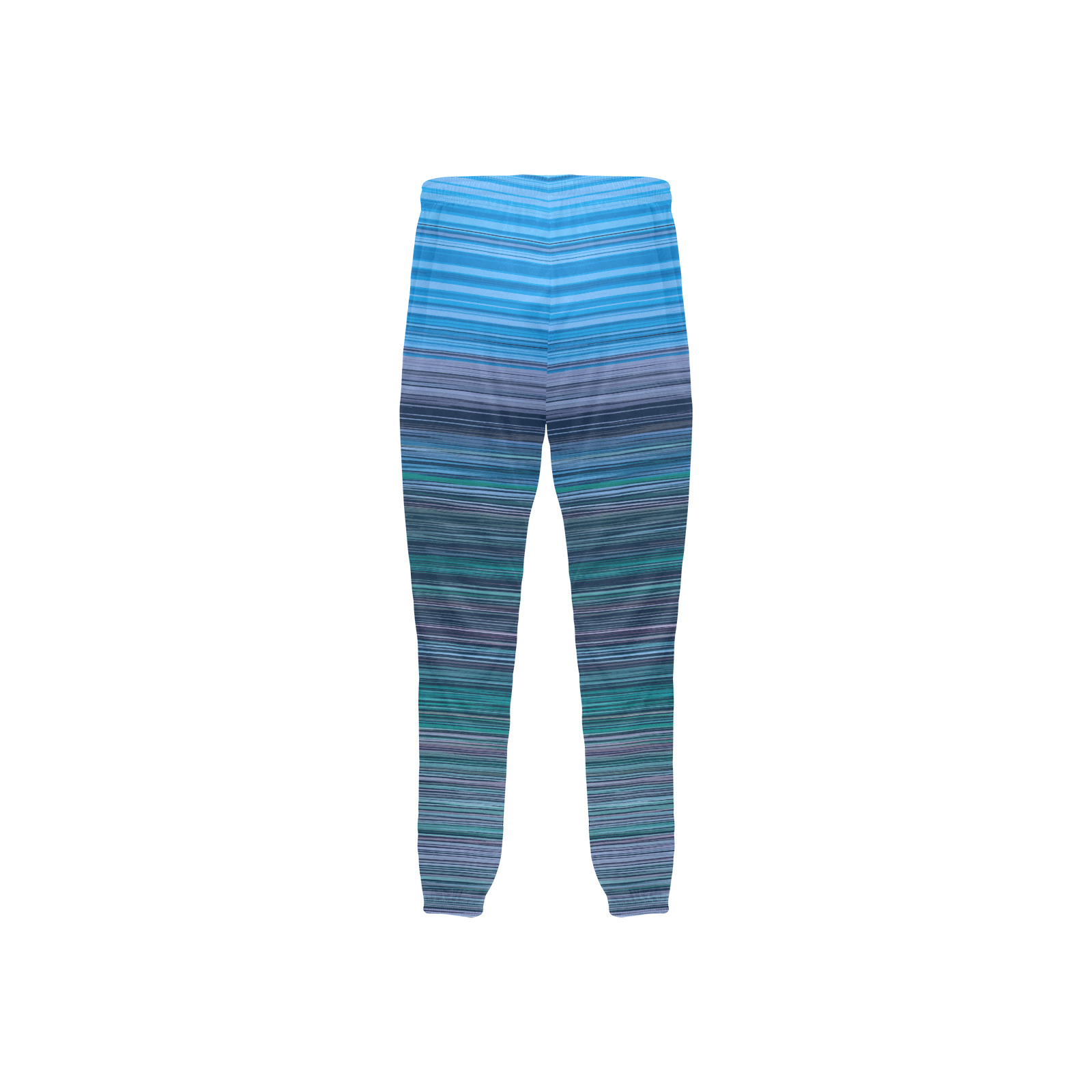 Abstract Blue Horizontal Stripes Men's Jogger Pajama Pants (Model L64)
