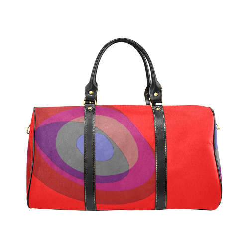Red Abstract 714 New Waterproof Travel Bag/Small (Model 1639)