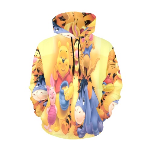Winnie The Pooh All Over Hoodie Women All Over Print Hoodie for Women (USA Size) (Model H13)
