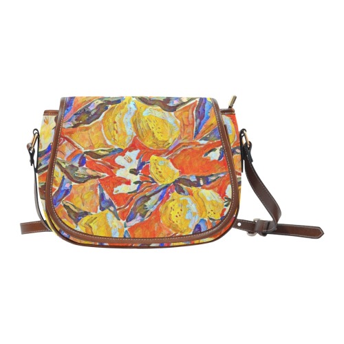 Multicolor Shoulder Bag Saddle Bag/Large (Model 1649)