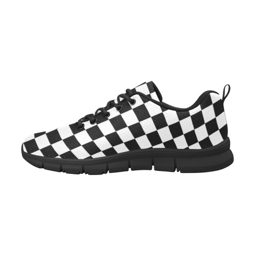 Checkered Board Collection Men's Breathable Running Shoes (Model 055)