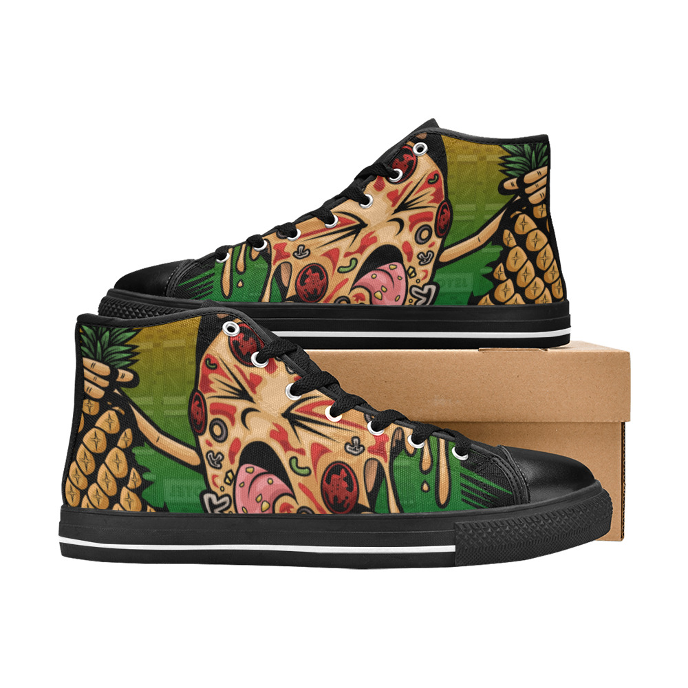 No Pineapple Women's Classic High Top Canvas Shoes (Model 017)