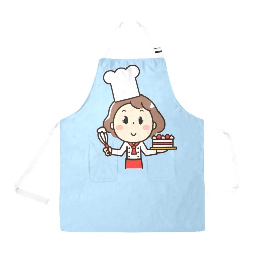 Little Girl Chef on Blue