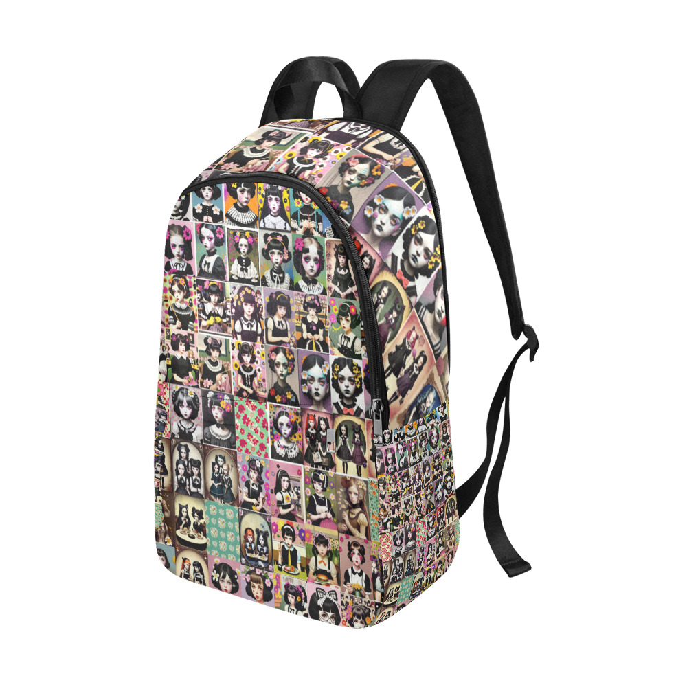 spanish gothic girls pattern Fabric Backpack for Adult (Model 1659)