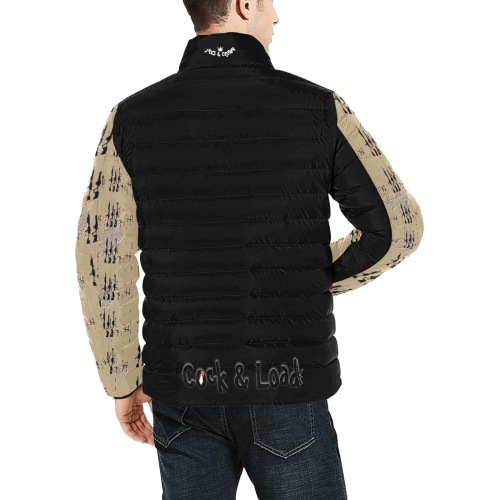 Cock n load Men's Stand Collar Padded Jacket (Model H41)