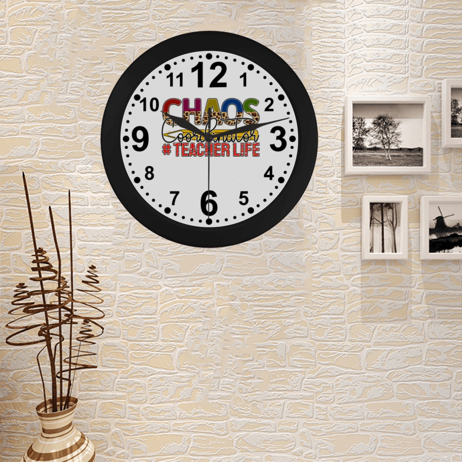Chaos Coordinator #Teacherlife Circular Plastic Wall clock