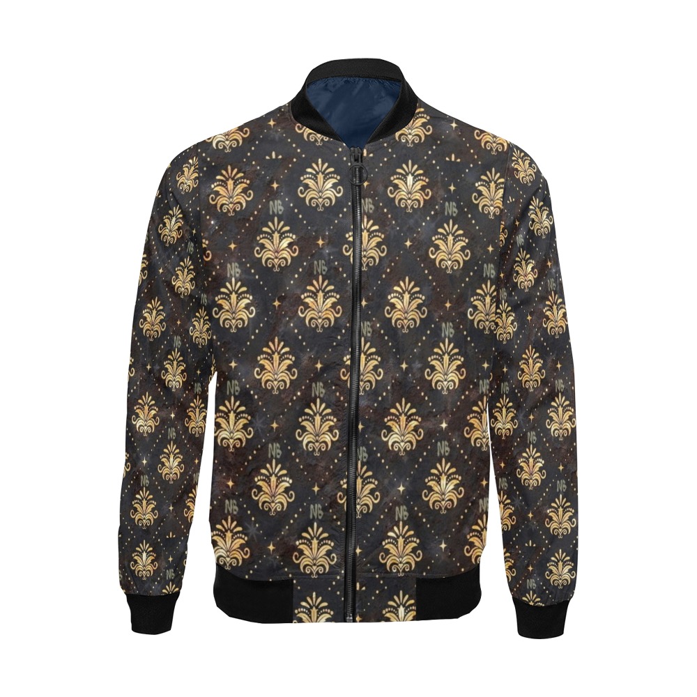 Royal Pattern by Nico Bielow All Over Print Bomber Jacket for Men (Model H19)