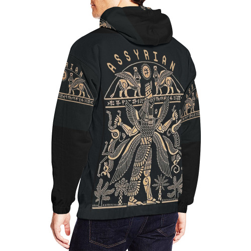 Assyrian Hoodie elegant All Over Print Hoodie for Men (USA Size) (Model H13)